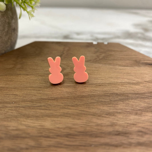 Acrylic Stud Earrings - Easter - Bunny - 3 Colors