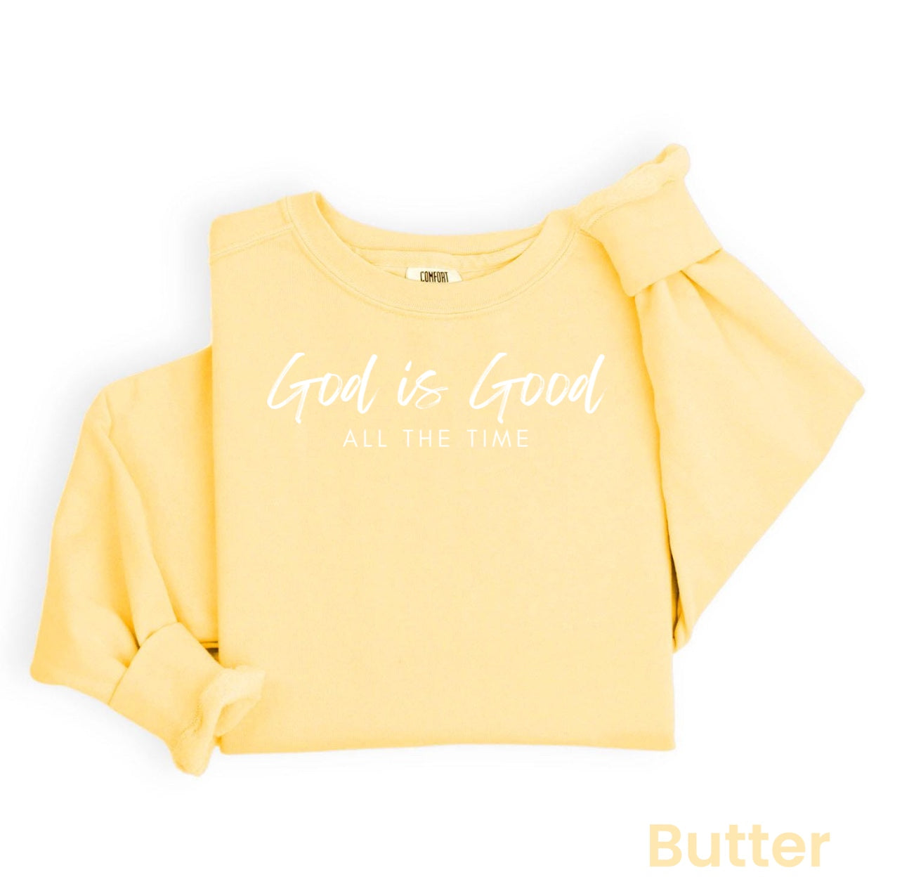 “God Is Good” Christian Heavyweight Crew Sweatshirt