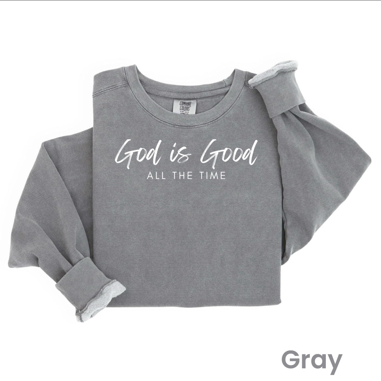 “God Is Good” Christian Heavyweight Crew Sweatshirt