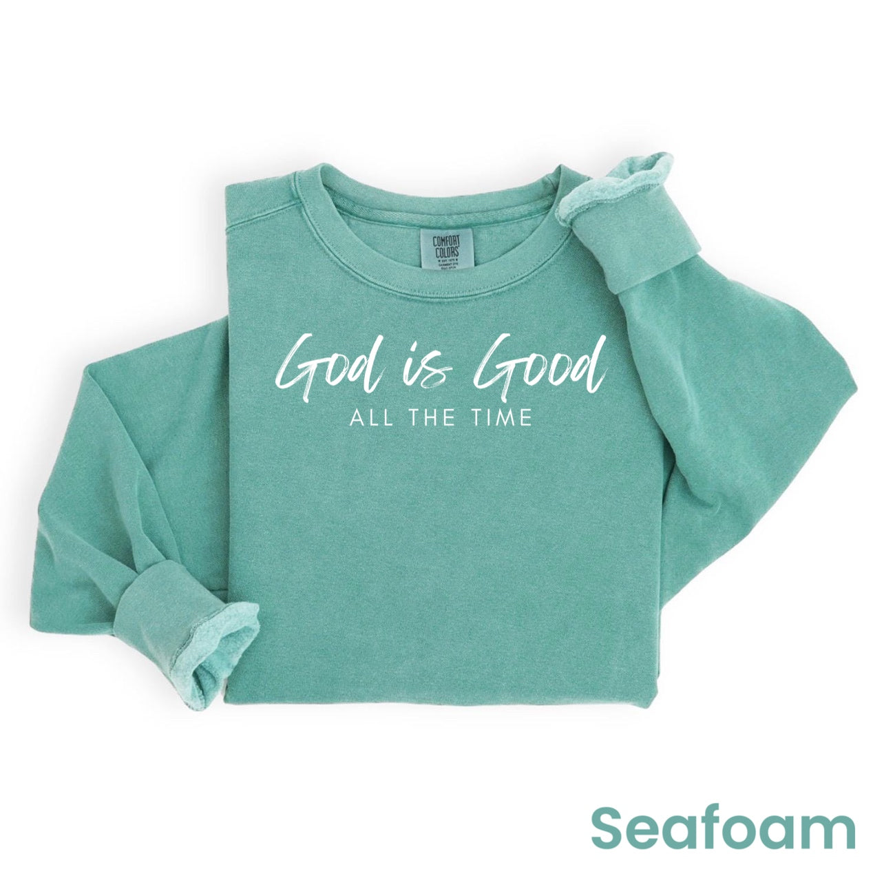 “God Is Good” Christian Heavyweight Crew Sweatshirt